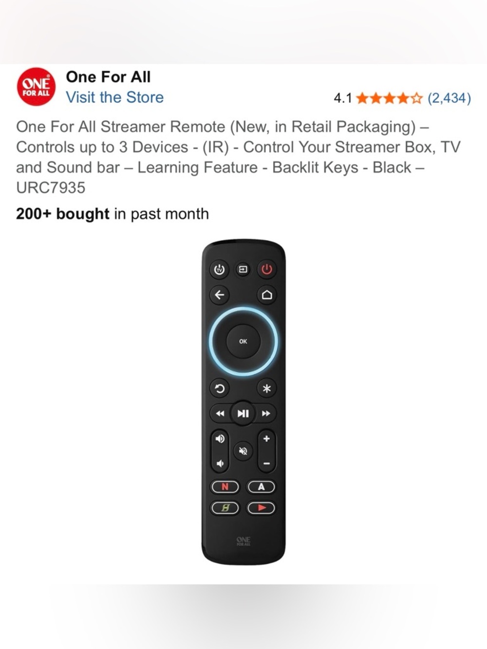 Universal Streaming Remote - Picture 7 of 7